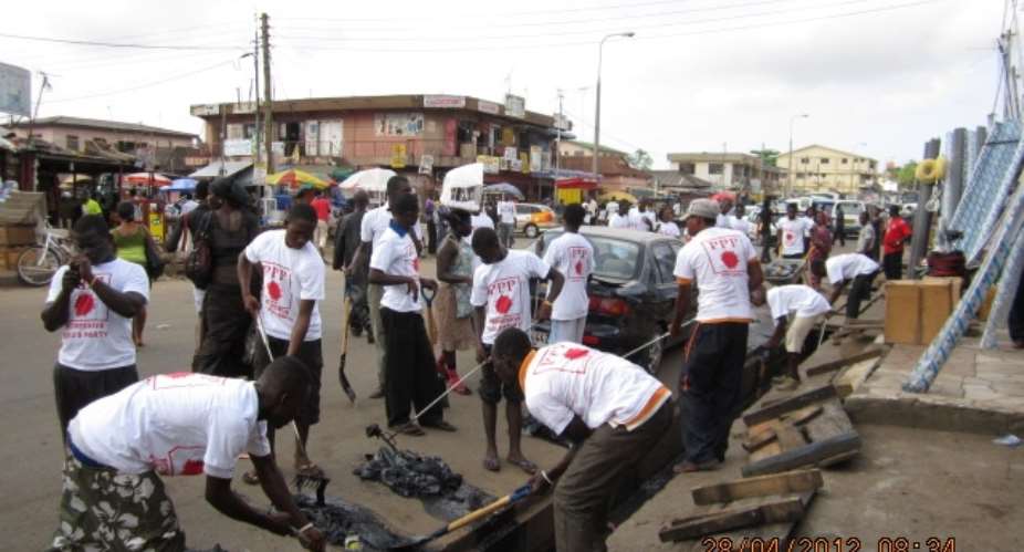 PPP organizes clean-up exercise in Ablekuma Central Constituency