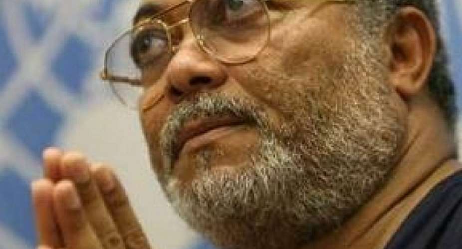 Former President Jerry Rawlings pays tribute to late President Mills