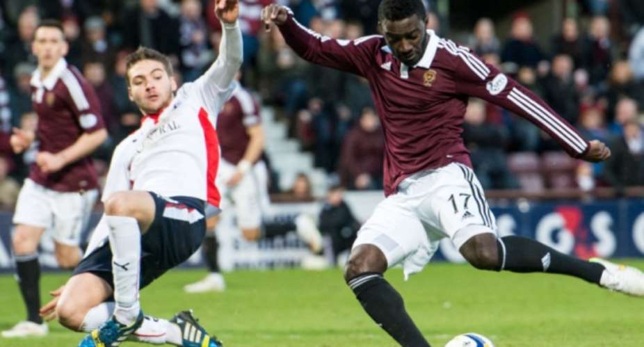 Prince Buaben: Hearts midfielder banned for Livingston clash