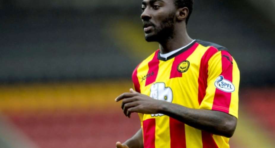 Ghanaian midfielder Prince Buaben in action for Hearts in pre-season defeat