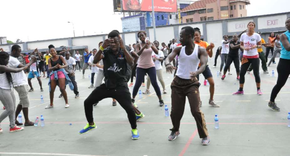 'Accra Works Out': Scores register for free 'Tornado Footballs'