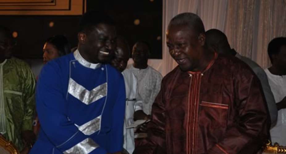 Bishop Argyin Asare with President Mahama