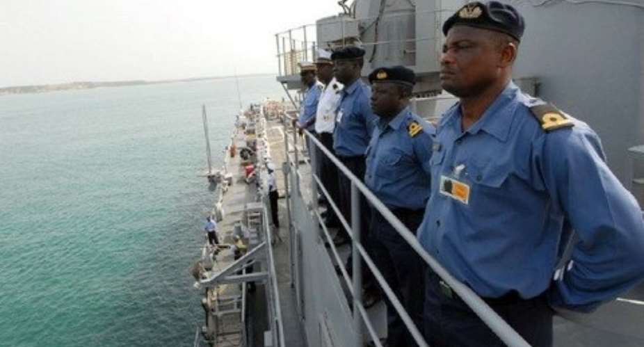 Library photo: Ghanaian naval officers at post