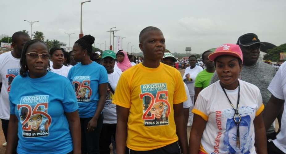 Second Lady supports Akosua Agyepong's health walk