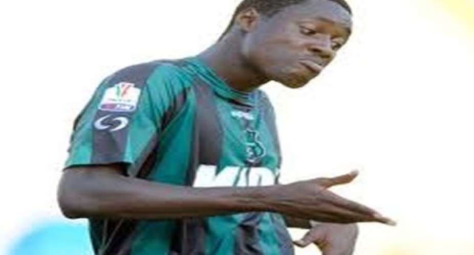 Richmond Boakye-Yiadom celebrating his goal for Sassuolo