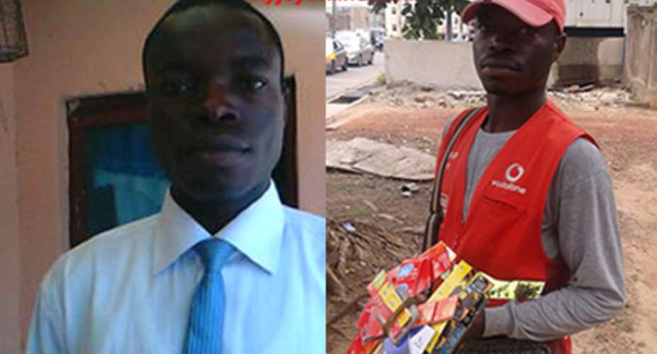 Meet David: GIMPA final year student who sells recharge cards on the street