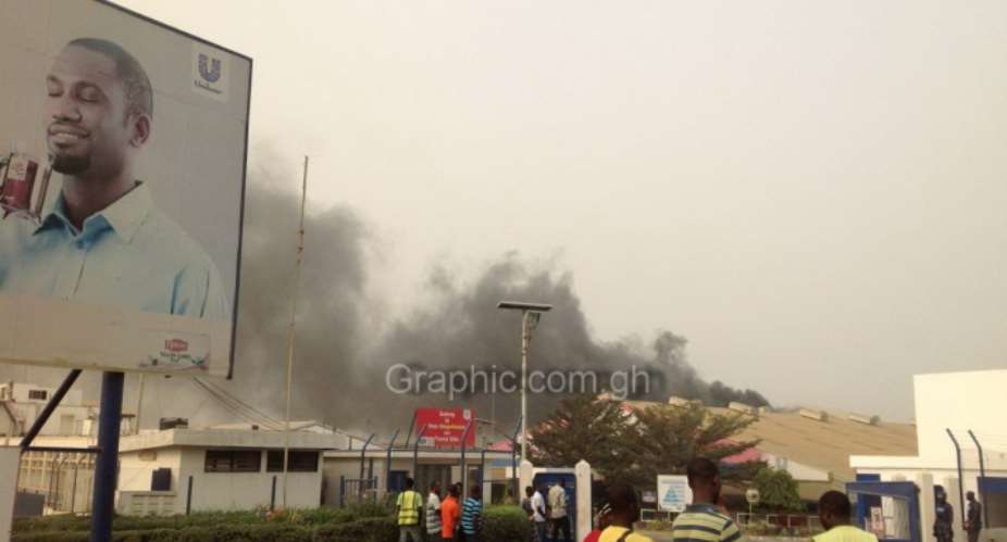 Photos  Video: Fire guts Unilever Ghana factory