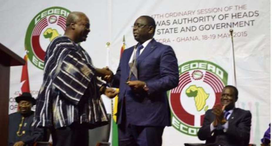 President Mahama hands over baton to Macky Sall