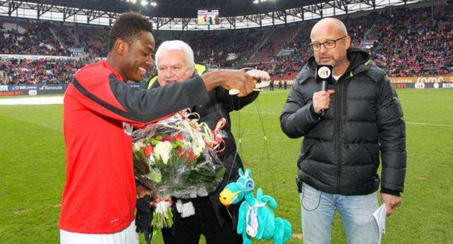 Good work: Augsburg award Baba Rahman for wining AFCON 2015 silver with Black Stars