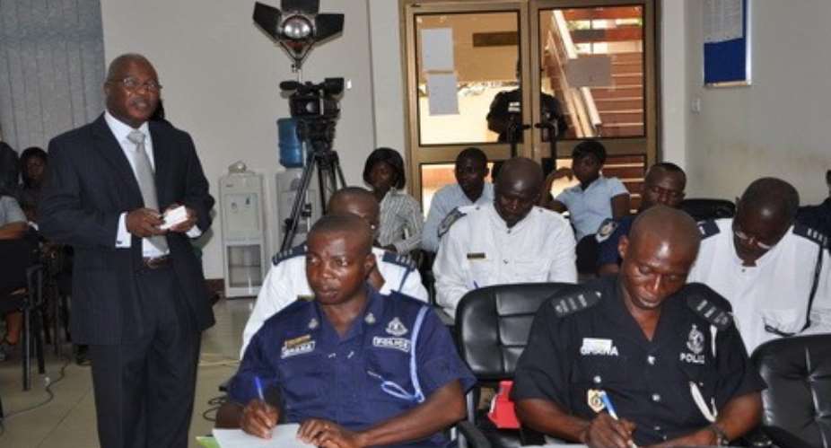 Mr. Gabriel Glover making a presentation at the training workshop