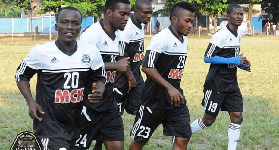 TP Mazembe training in Accra for Champions League semis against ES Setif
