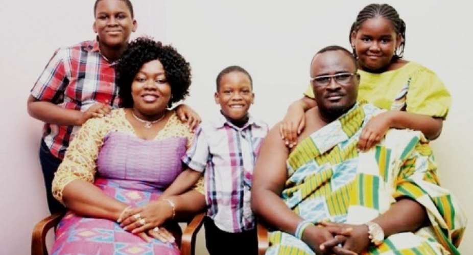 Dr. Tetteh Nettey and his wife, Genevieve, and their three children — Giovanni middle Grandsir left and Lynnette.