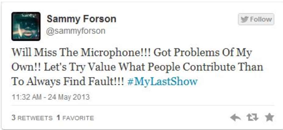End Of An Era? Sammy Forson Quitting YFM