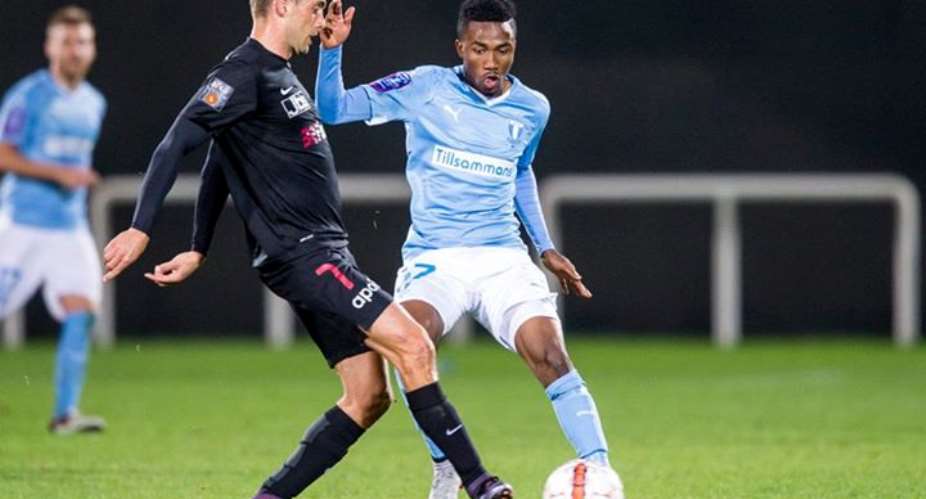 Samuel Tetteh makes Malmo FF trial debut