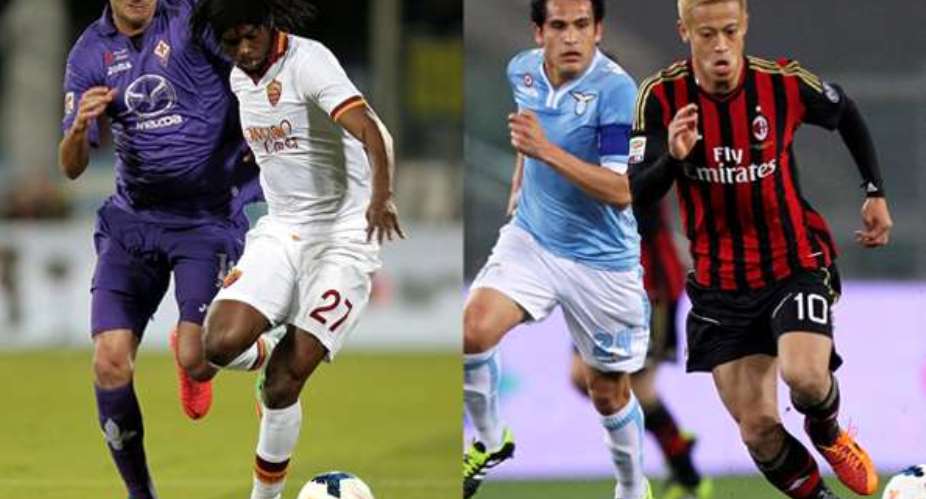 The coaches of Roma, Fiorentina, Milan and Lazio embrace their blockbuster Serie A start