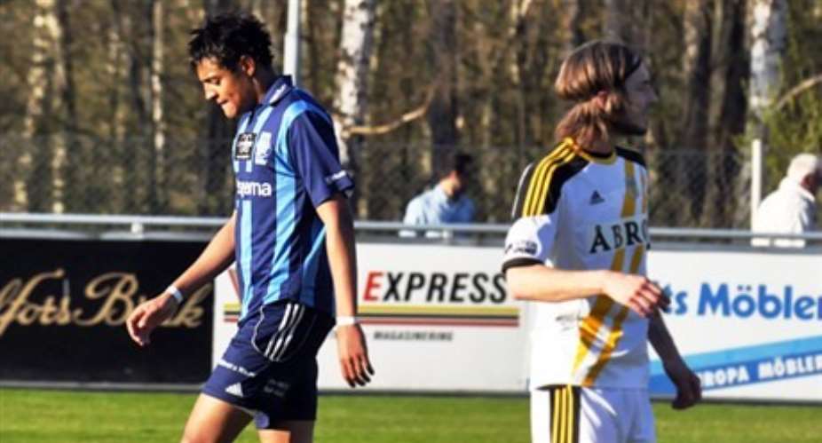 Simon Adjei scored twice for Husqvarna on Friday