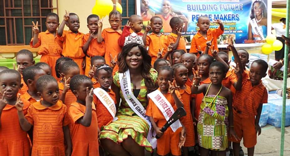 Miss ECOWAS Ghana 2012 Visits Hallel School Complex