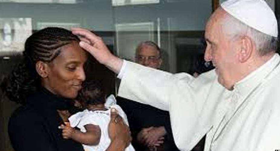 sudanese with pope