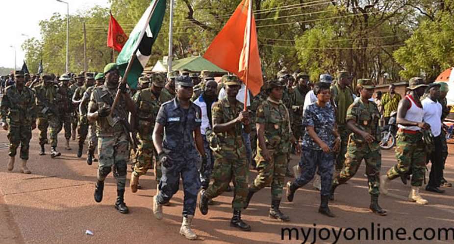 Tamale brims with excitement as security forces march for National Sanitation Day