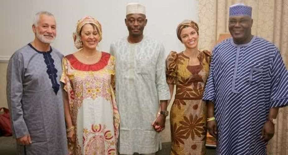 Atiku Abubakar Son's Wife and parents Arrive Nigeria