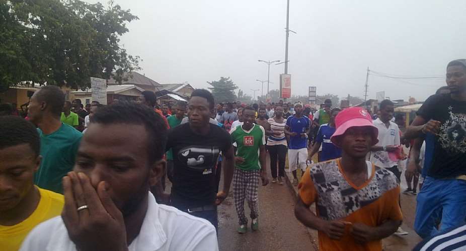 Road Safety Walk in Brong Ahafo Records Massive Turn-out