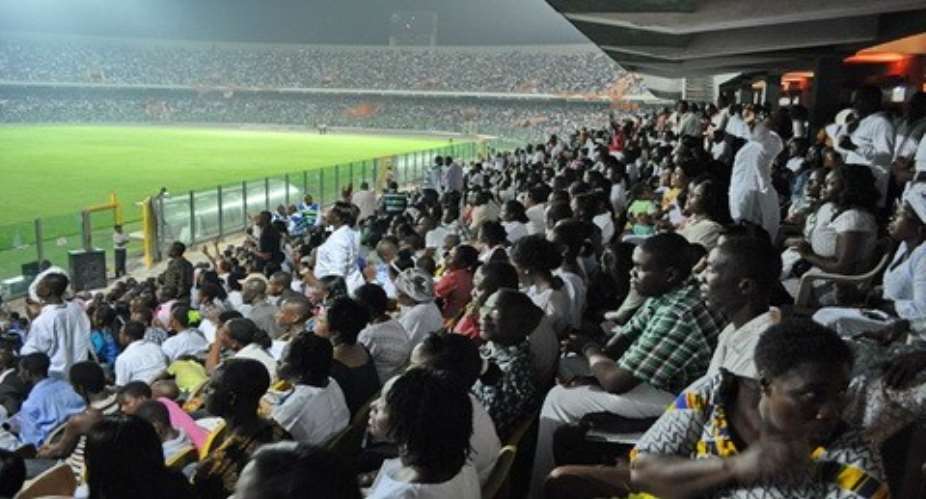A section of the congregation at the Accra Sports Stadium for Crossover 2011