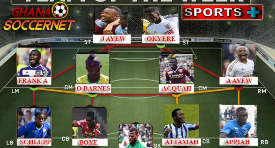 GHANAsoccernet's Team of the Week: Ayew brothers, Acquah, Barnes make squad - Brimah is retained