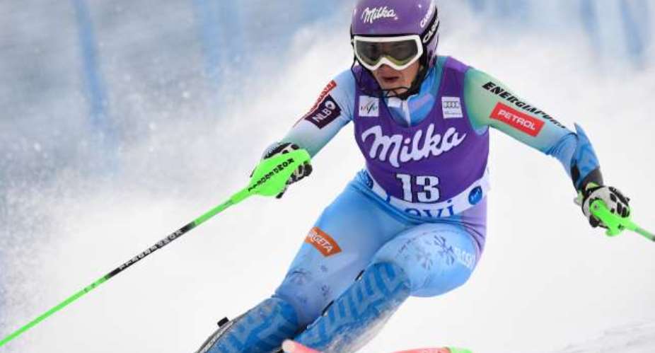 Slovenia's Tina Maze wins Alpine Skiing World Cup slalom race in Levi