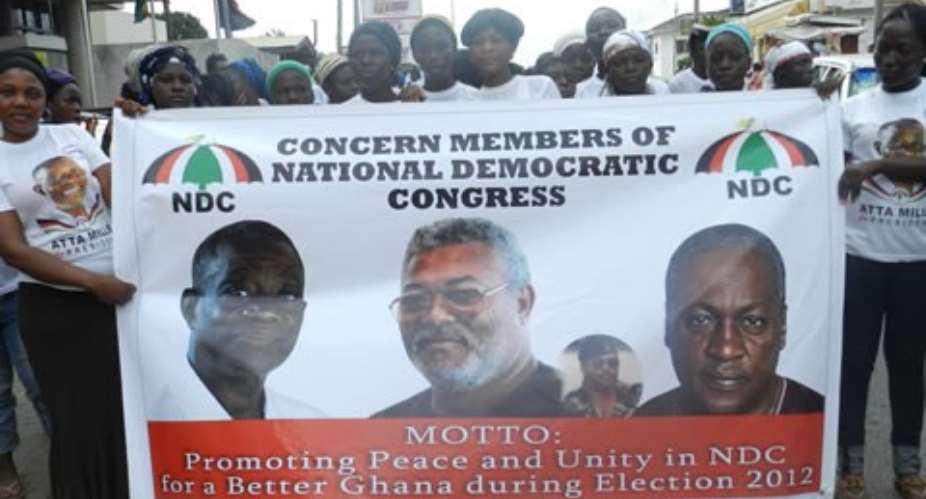 The march was to assure Ghanaians the NDC was committed to peace and would refrain from acts of violence during the elections.