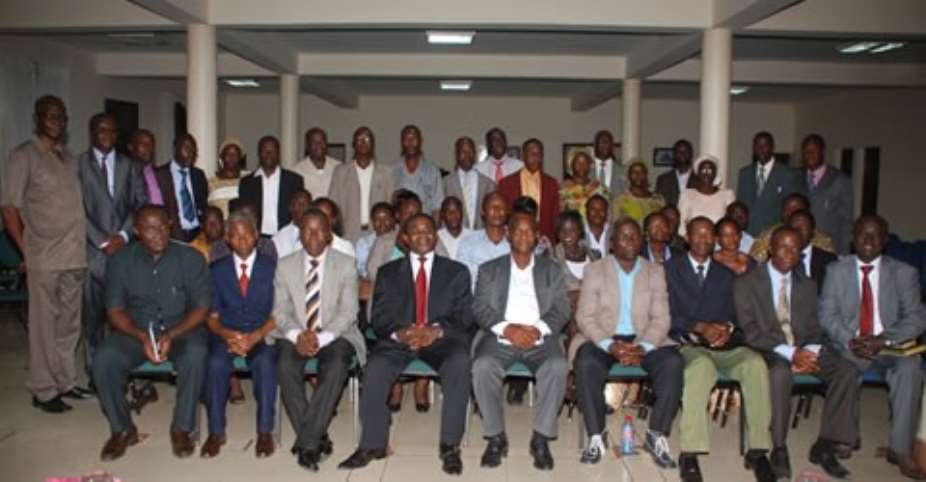 Pastor's of Deeper Christian Life Ministry in a group picture with members of the press corps.