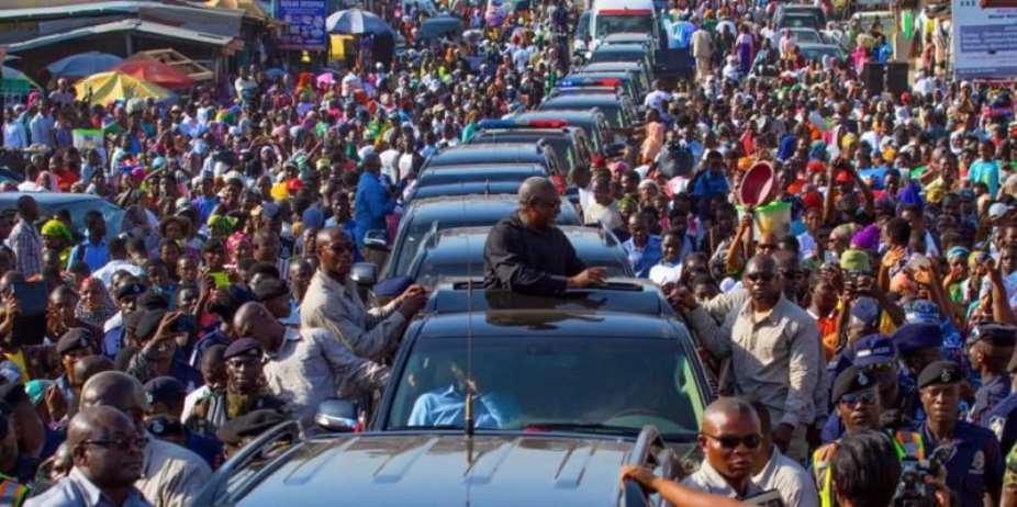 Mahama's tour in the Gt. Accra region attracted a huge crowd at Nima