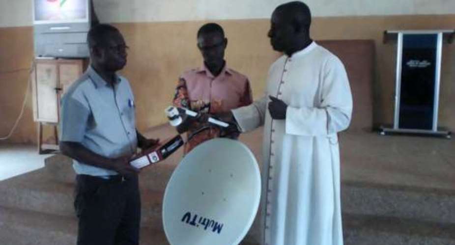 Monsignor Benson donates to Koforidua School of the Deaf
