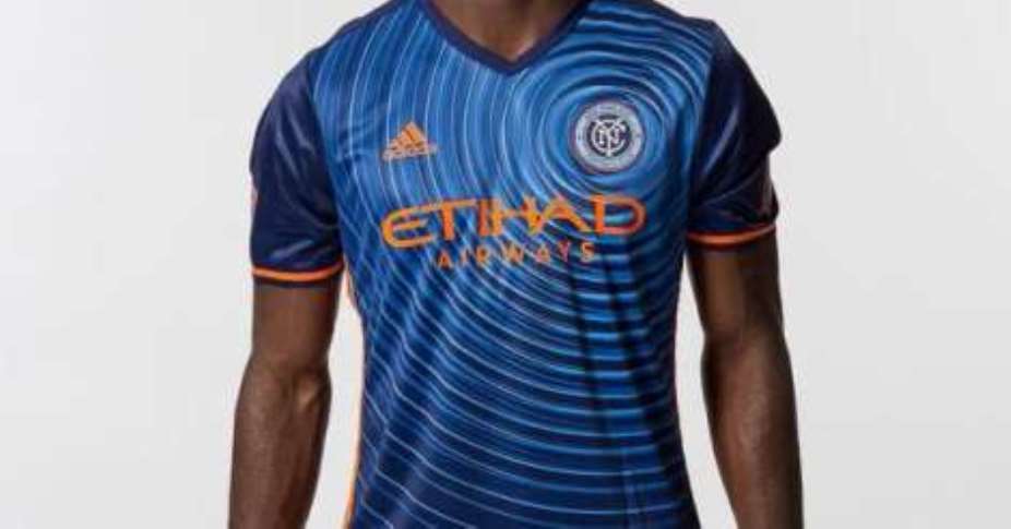 Kwadwo Poku: Ghanaian midfielder models latest New York City FC jersey