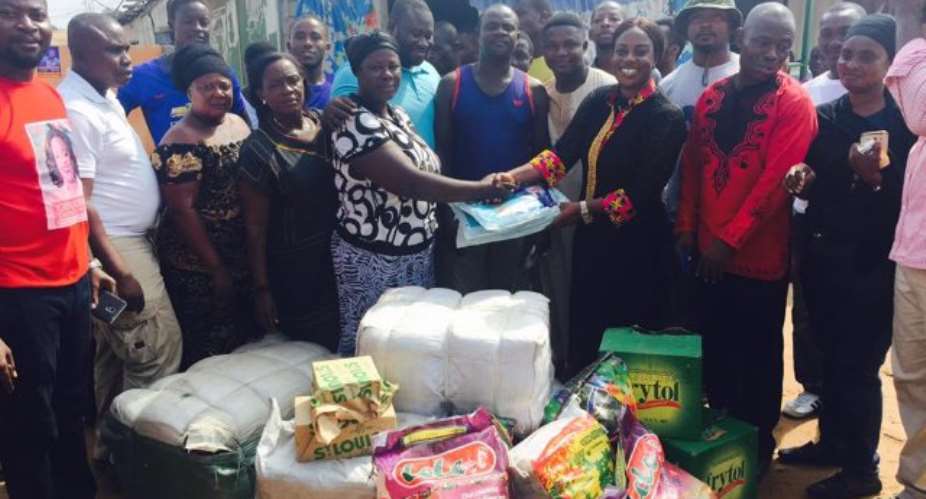 Obuobia donates relief items to Mallam flood victims