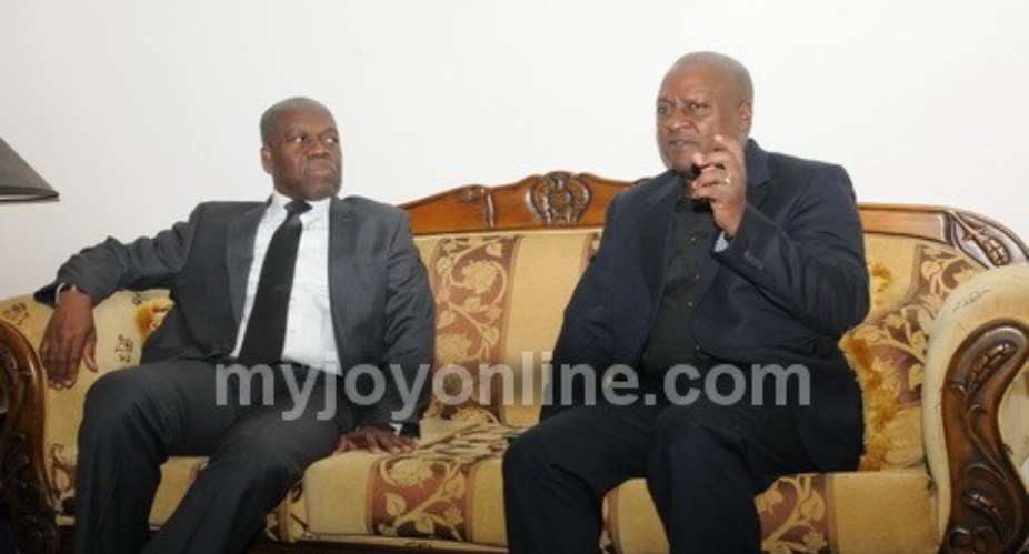 President Mahma (R) is expected to name Mr Amissah-Arthur (L) as his Vice-presidential candidate