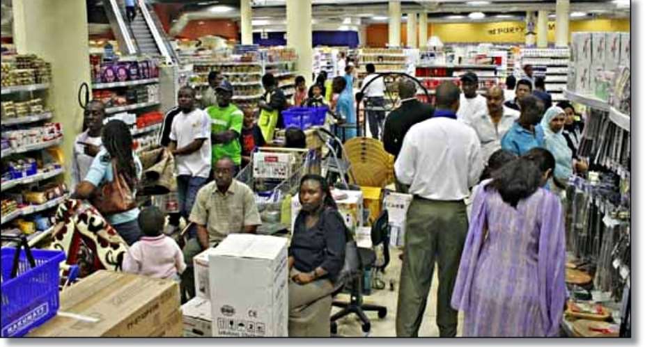 A supermarket scene in Kenya                      Photo courtesy