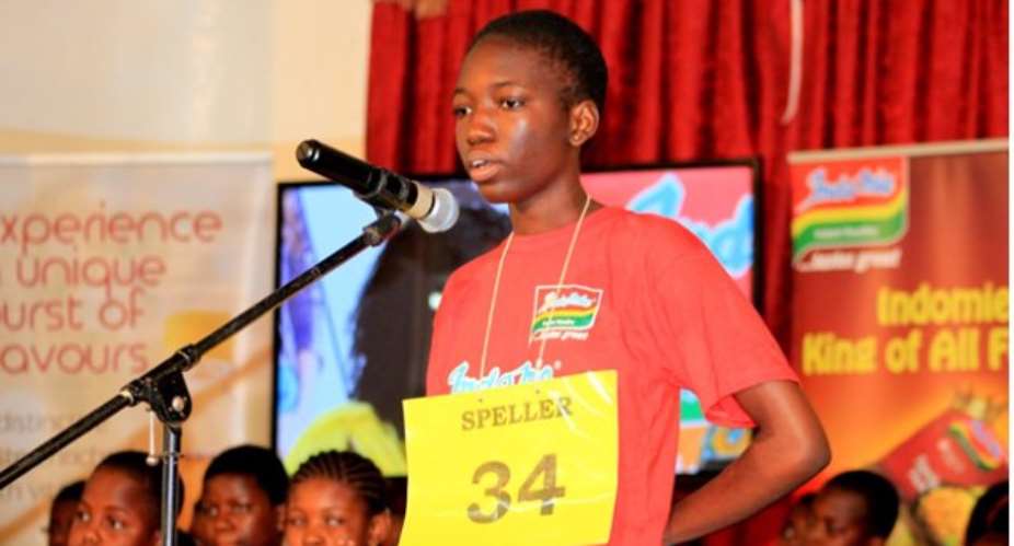 Afua Ansaa represents Ghana at the 89th Scripps National Spelling Bee