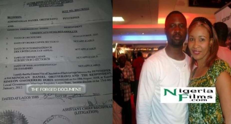 Doris Simeon In Fresh Divorce CaseDaniel To Be Arrest For Forgery