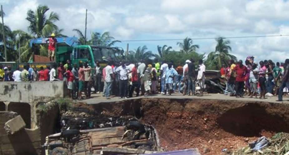 A similar devastation after a rainstorm in Accra a year ago