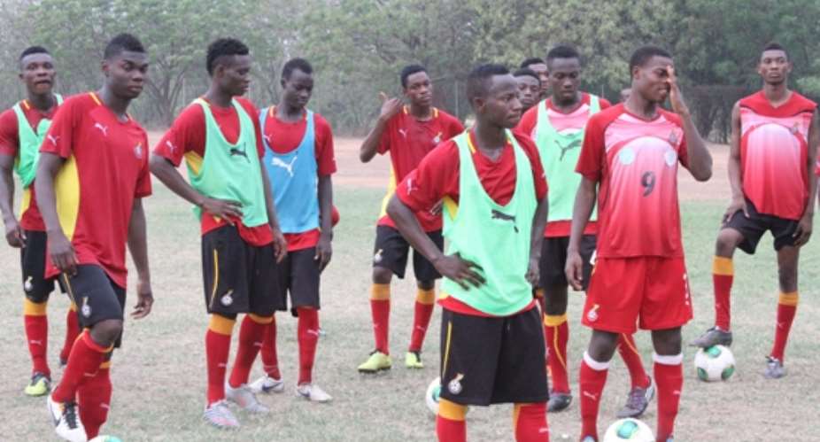 Trialists in Ghana U20 camp