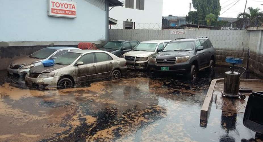 Accra floods: Property worth millions damaged at Toyota