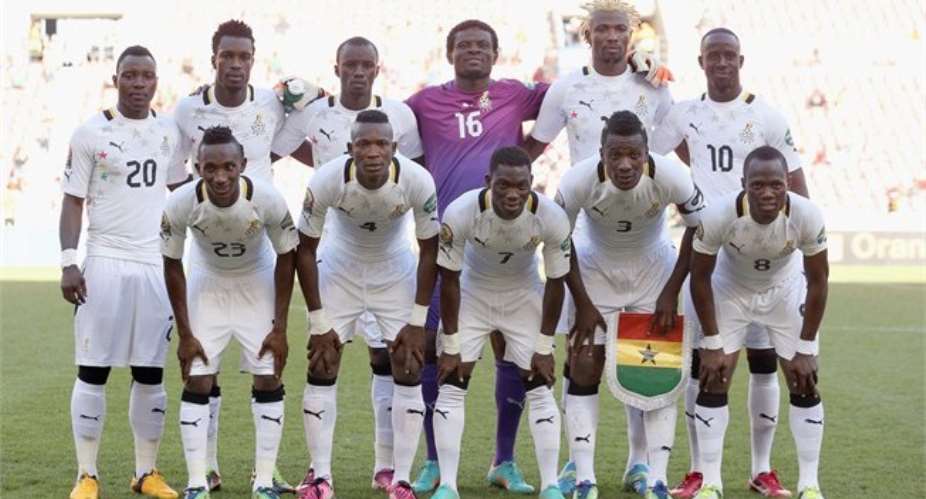 Starsing line up of Ghana Black Stars