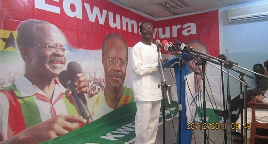 SPEECH BY DR. PAPA KWESI NDUOM ON A NEW PROGRESSIVE POLITICAL MOVEMENT FOR THE 2012 ELECTIONS – DECEMBER 28,  2011