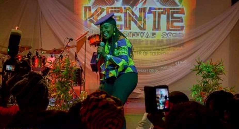 Akosua Agyepong thrills patrons at Kente Festival