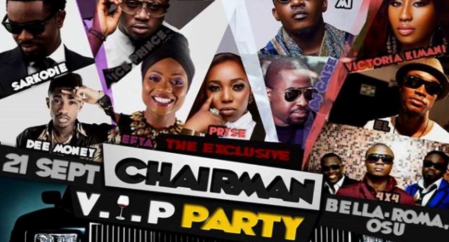 Mi Abaga, Ice Prince, Sarkodie, 4x4, El, Efya  Others To Storm Soundcity Exclusive ChairmanVIP Party In September