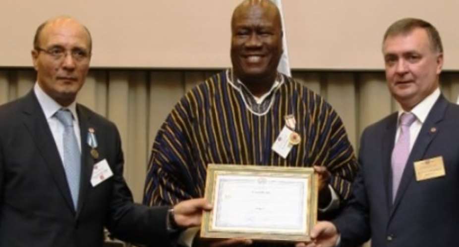 Kofi Portuphy honoured by International Civil Defence Organisation