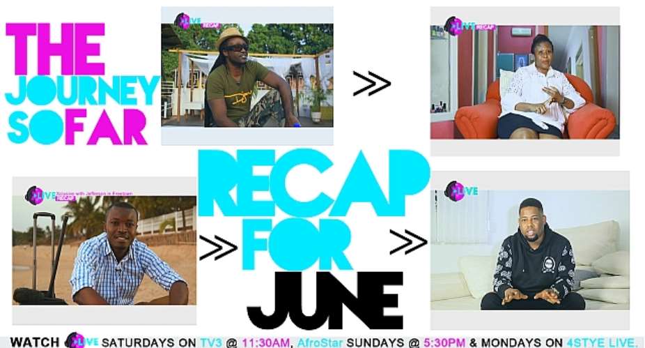 Xlive TV Show Do A Recap Of The Month Of June With Reggie Rockstone, Jefferson Sackey, Mrs. Evelyn Kuffour And Dblack