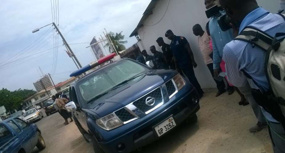 White man seen driving Ghana's police van
