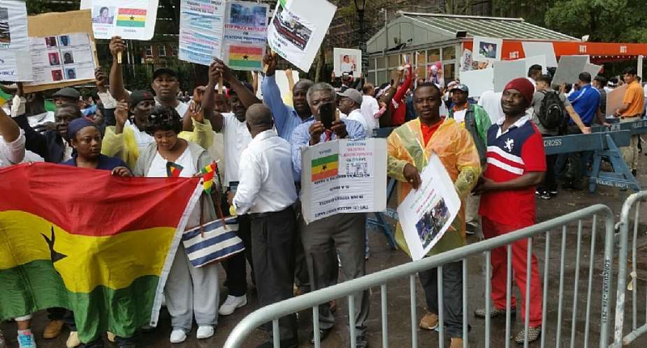 Concerned Ghanaians In USA Protest At United Nations