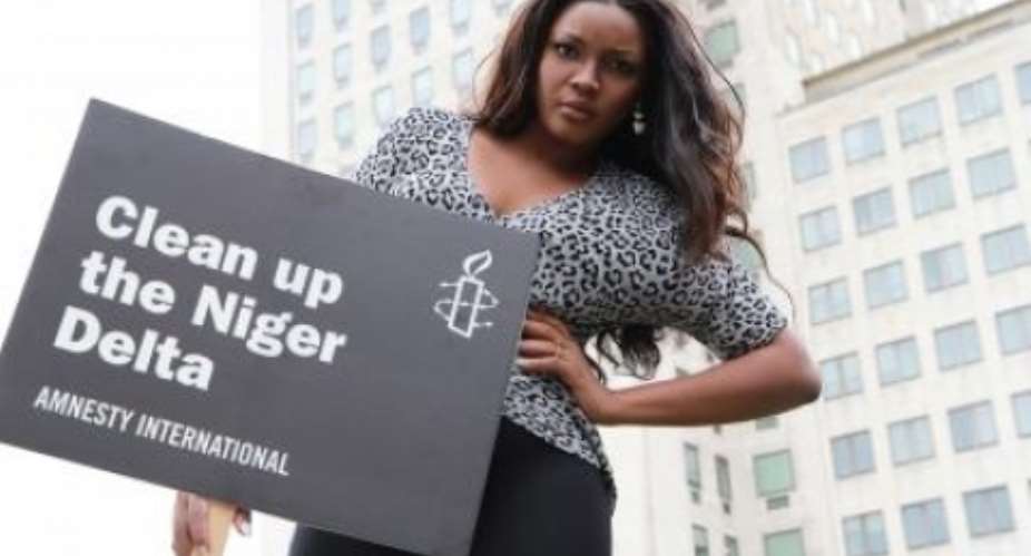 Omotola Jalade Says Shell Must own up, Pay up and clean up the Niger-Delta Video